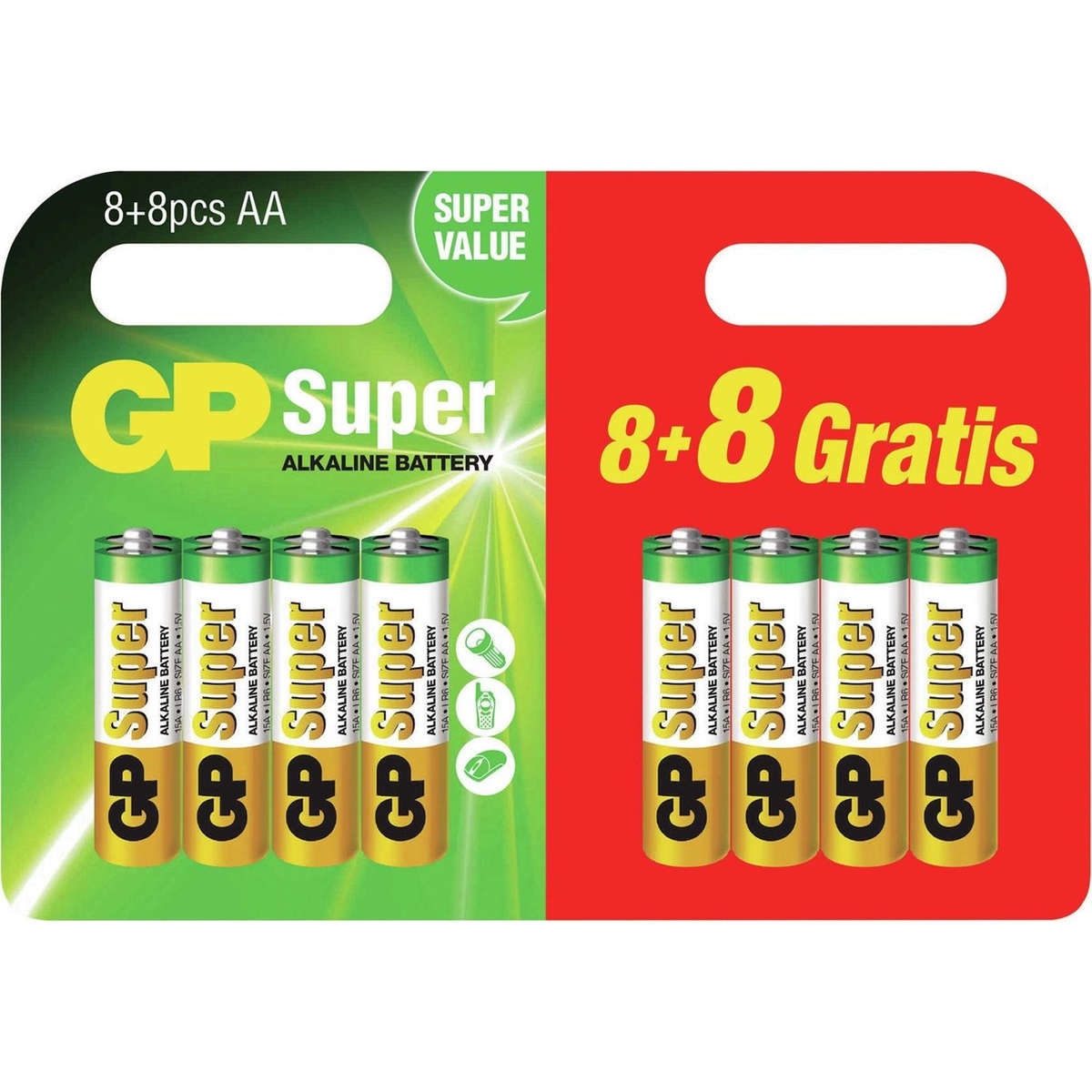 AA batterij GP Batteries Super 8 8 gratis Alkaline 1.5 V 16 stuk(s) - Welkom bij Foto