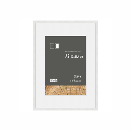 Nielsen Houten lijst Skava WIT A2 42x59,4cm